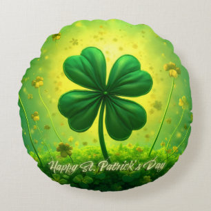Greetings for St. Patrick's Day Round Cushion