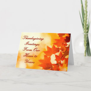 Greetings for Thanksgiving Holiday Card