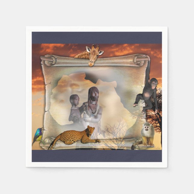 Greetings from Africa  Napkin (Front)