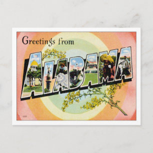 Greetings From Alabama Postcard