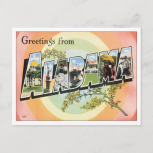 Greetings From Alabama Postcard