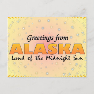 Greetings from Alaska Postcard