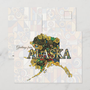 Greetings from Alaska Postcard