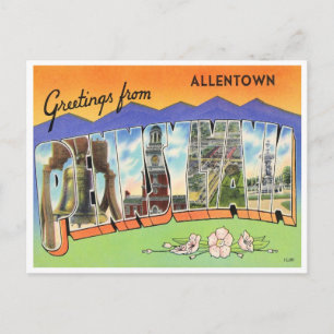 Greetings from Allentown, Pennsylvania Postcard