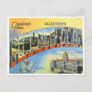 Greetings from Allentown, Pennsylvania Postcard