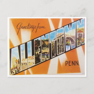 Greetings from Allentown, Pennsylvania Postcard