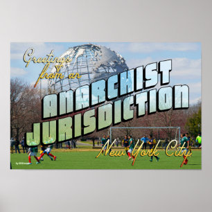 Greetings from Anarchist New York City! Poster