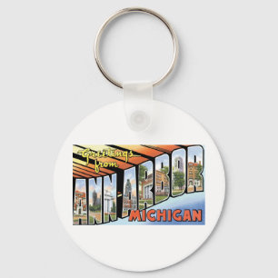 Greetings from Ann Arbor, Michigan Key Ring