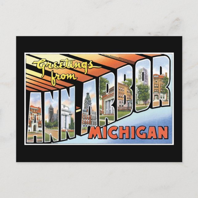 Greetings from Ann Arbor, Michigan! Postcard (Front)