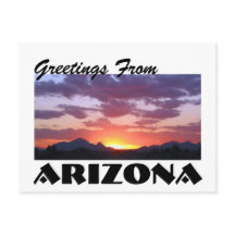 Greetings From Arizona! Desert Mountain Sunset