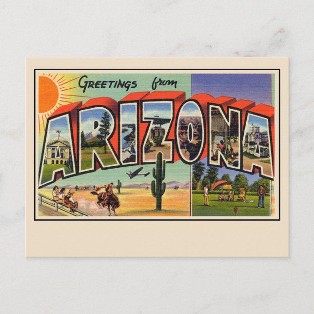 Greetings from Arizona Large Letter Postcard (Front)