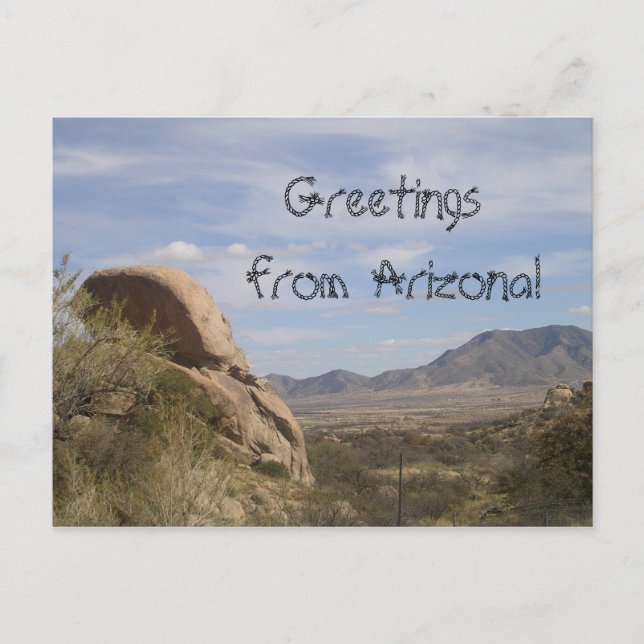 Greetings from Arizona!-Mountains Postcard (Front)