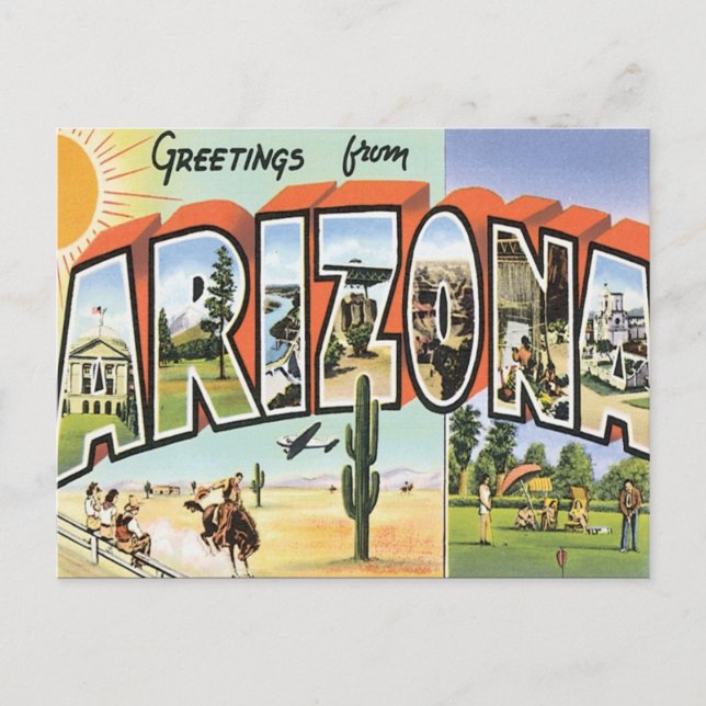 Greetings From Arizona Postcard (Front)