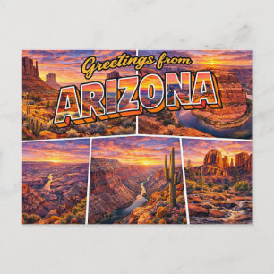 Greetings From Arizona Postcard