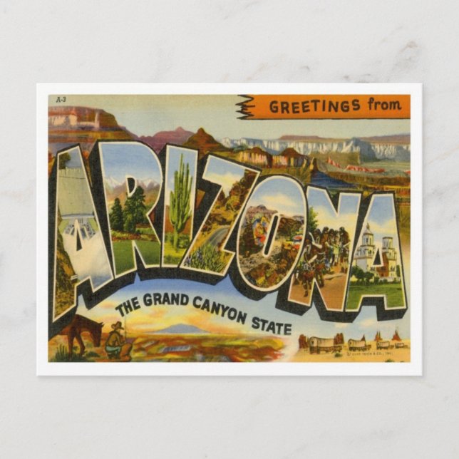 Greetings From Arizona Postcard (Front)