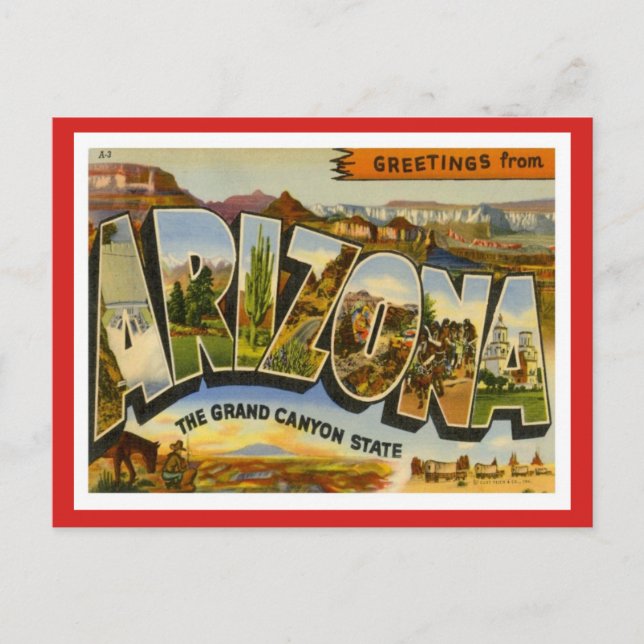 Greetings From Arizona Postcard (Front)