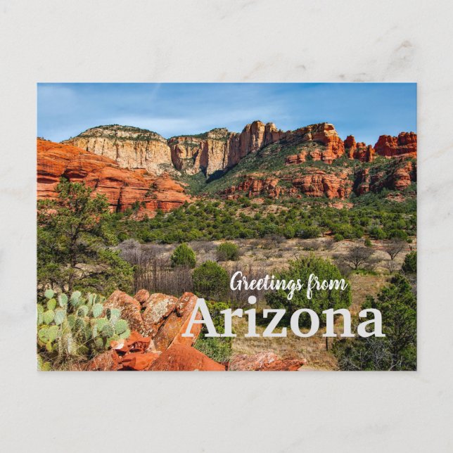 Greetings from Arizona Scenic Desert Postcard (Front)
