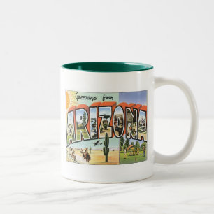Greetings From Arizona Two-Tone Coffee Mug