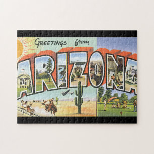 Greetings from Arizona_Vintage Travel Poster Jigsaw Puzzle