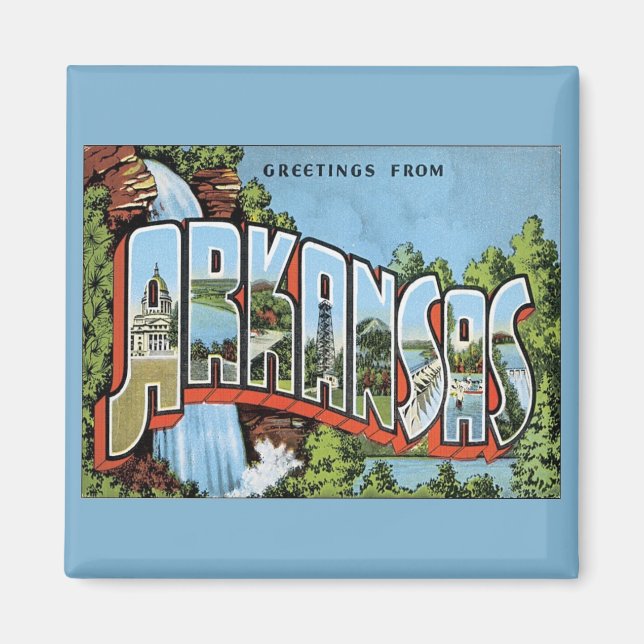 Greetings From Arkansas Magnet (Front)