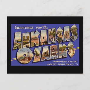 Greetings from Arkansas Ozarks Postcard