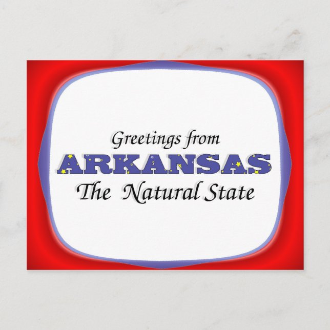 Greetings from Arkansas Postcard (Front)