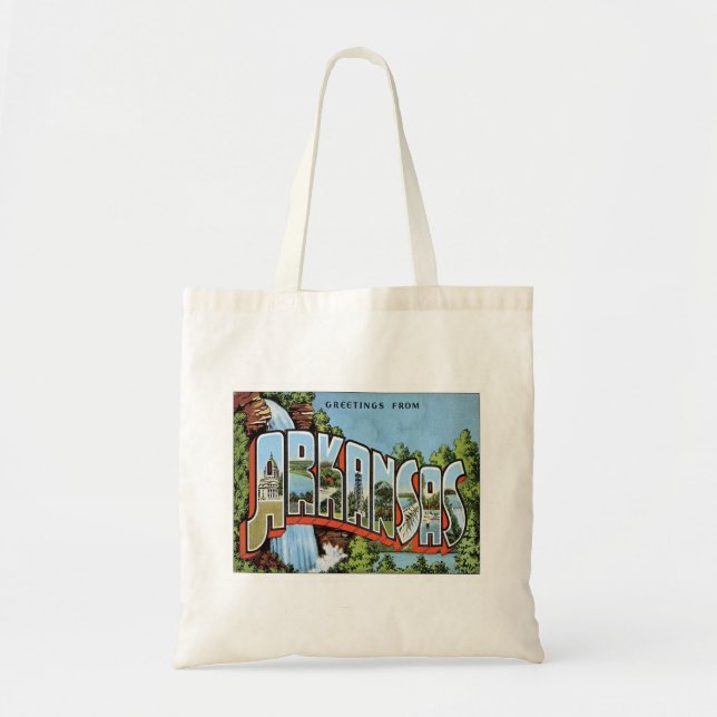 Greetings From Arkansas Tote Bag (Front)