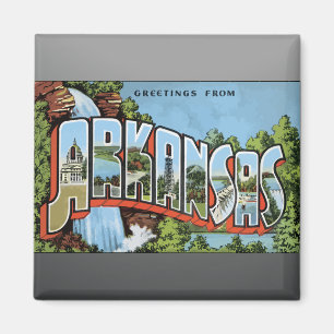 Greetings From Arkansas, Vintage Magnet