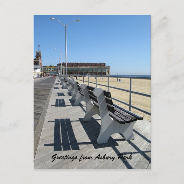 Greetings from Asbury Park Boardwalk Postcard (Front)