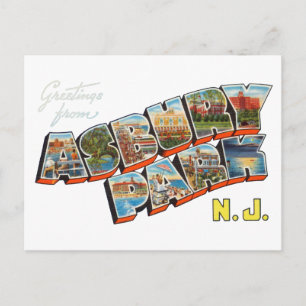 Greetings from Asbury Park New Jersey Postcard