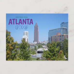Greetings from Atlanta Georga Scenic Postcard