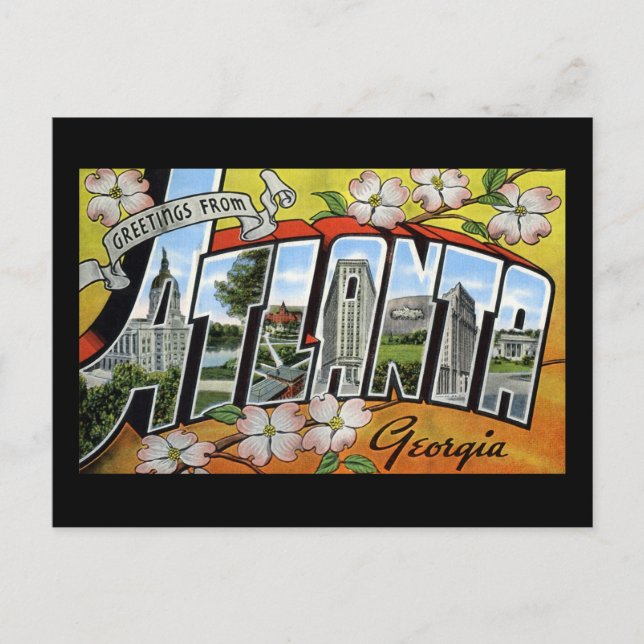 Greetings from Atlanta Georgia Postcard (Front)