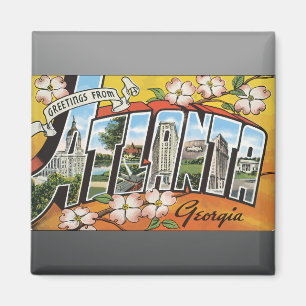 Greetings From Atlanta Georgia, Vintage Magnet
