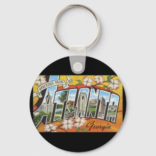 Greetings from Atlanta Georgia_Vintage Travel Key Ring