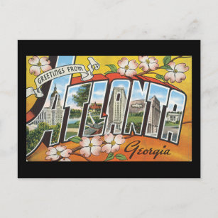 Greetings from Atlanta Georgia_Vintage Travel Postcard