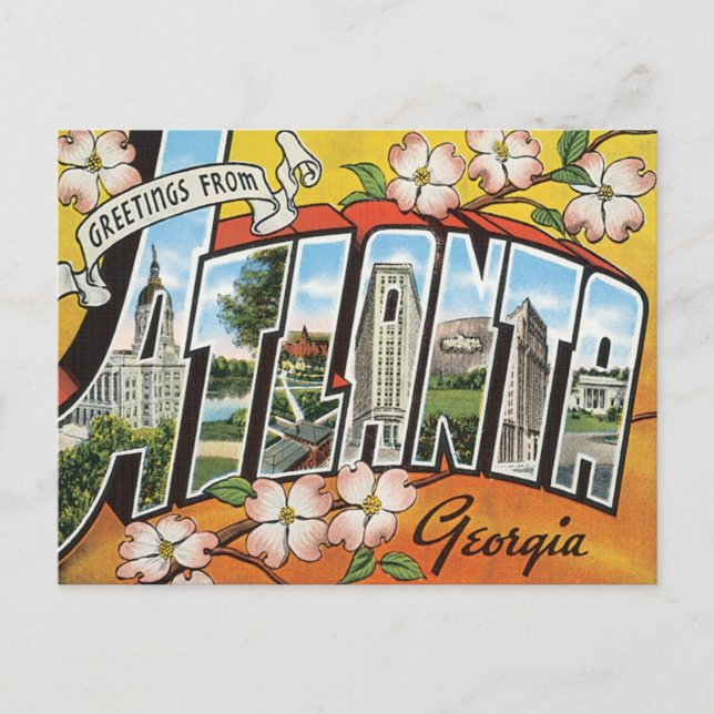 Greetings From Atlanta Postcard (Front)