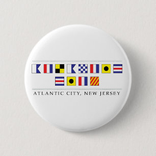 Greetings from Atlantic City 6 Cm Round Badge