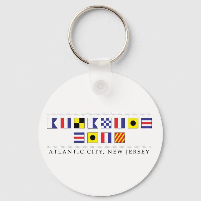 Greetings from Atlantic City Key Ring (Front)