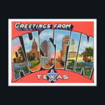 Greetings from Austin, Texas Vintage Travel Postcard<br><div class="desc">Greetings from Austin,  Texas Vintage Travel Postcard</div>