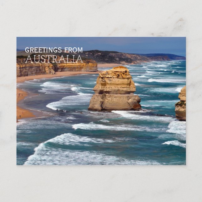 Greetings From Australia Beach Postcard (Front)