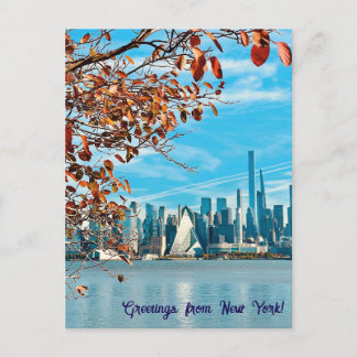 Greetings from Autumn New York Postcard