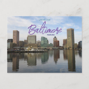 Greetings from Baltimore Maryland Postcard