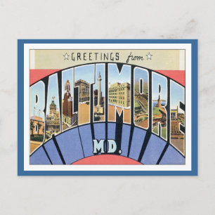 Greetings From Baltimore Maryland Postcard