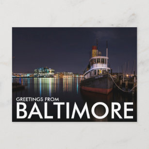 Greetings from Baltimore, Maryland, USA Postcard