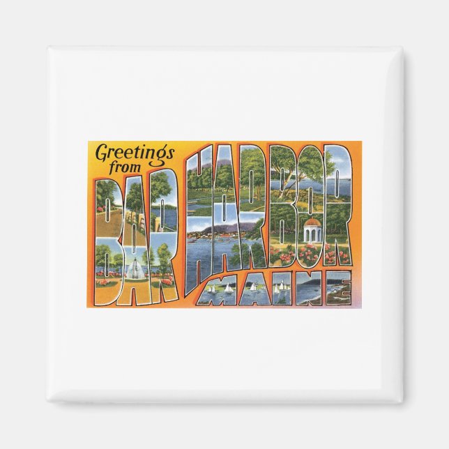 Greetings from Bar Harbour, Maine Magnet (Front)
