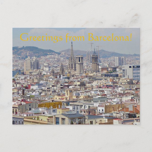 Greetings from Barcelona! Postcard (Front)