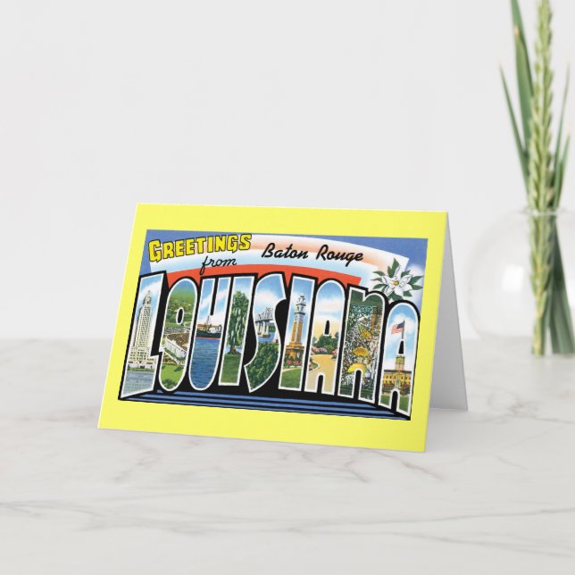 Greetings from Baton Rouge, Louisiana Card (Front)