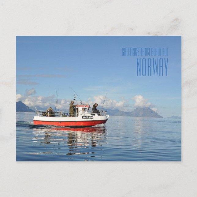 Greetings from beautiful Lofoten Norway photo card (Front)