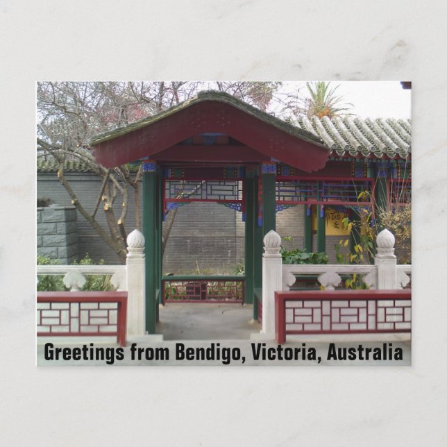 Greetings from Bendigo, Victoria, Australia Postcard (Front)