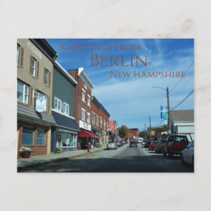 Greetings from Berlin New Hampshire Postcard